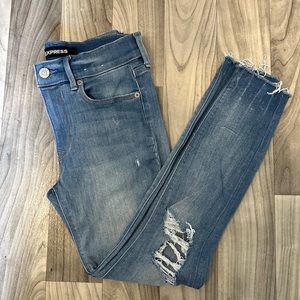Express Skinny Stretch Cropped Mid Rise Jegging Size 4